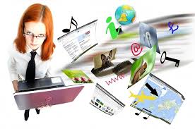 student browsing